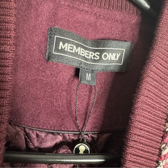 Members only women’s updated tweed varsity jacket red medium - Picture 4 of 6